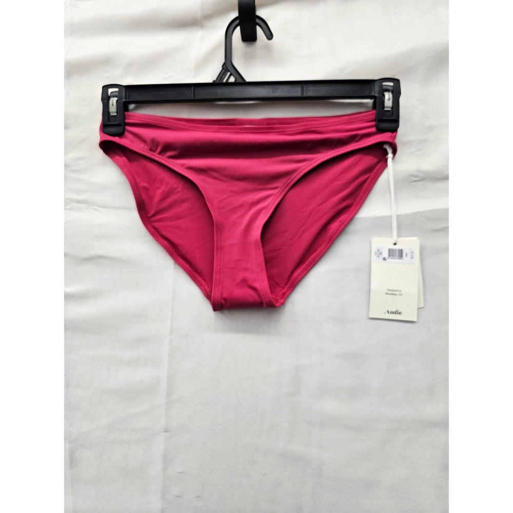 Andie Womens Bikini Bottoms Pink Nylon Blend Casual Size XS